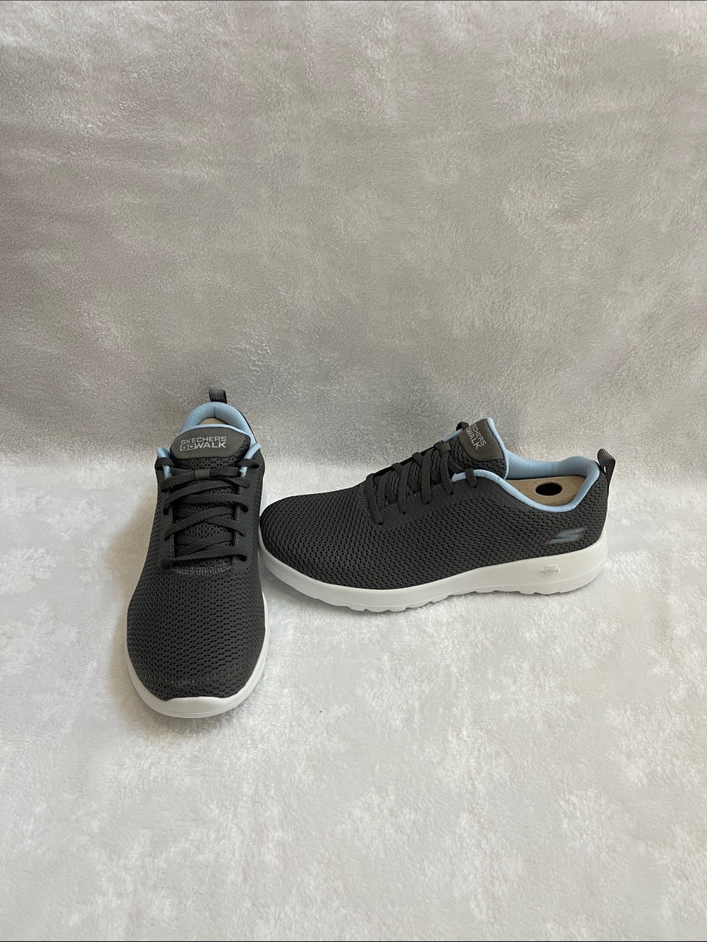 Skechers Go-Walk Women’s Grey/Blue Shoes Size 9 W
